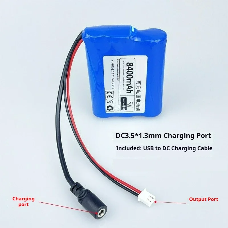 for 5V 8400mAh for MCU LED Lights USB Fans 4G Wireless Network WiFi Bluetooth Modules Power Supply Rechargeable Lithium Battery