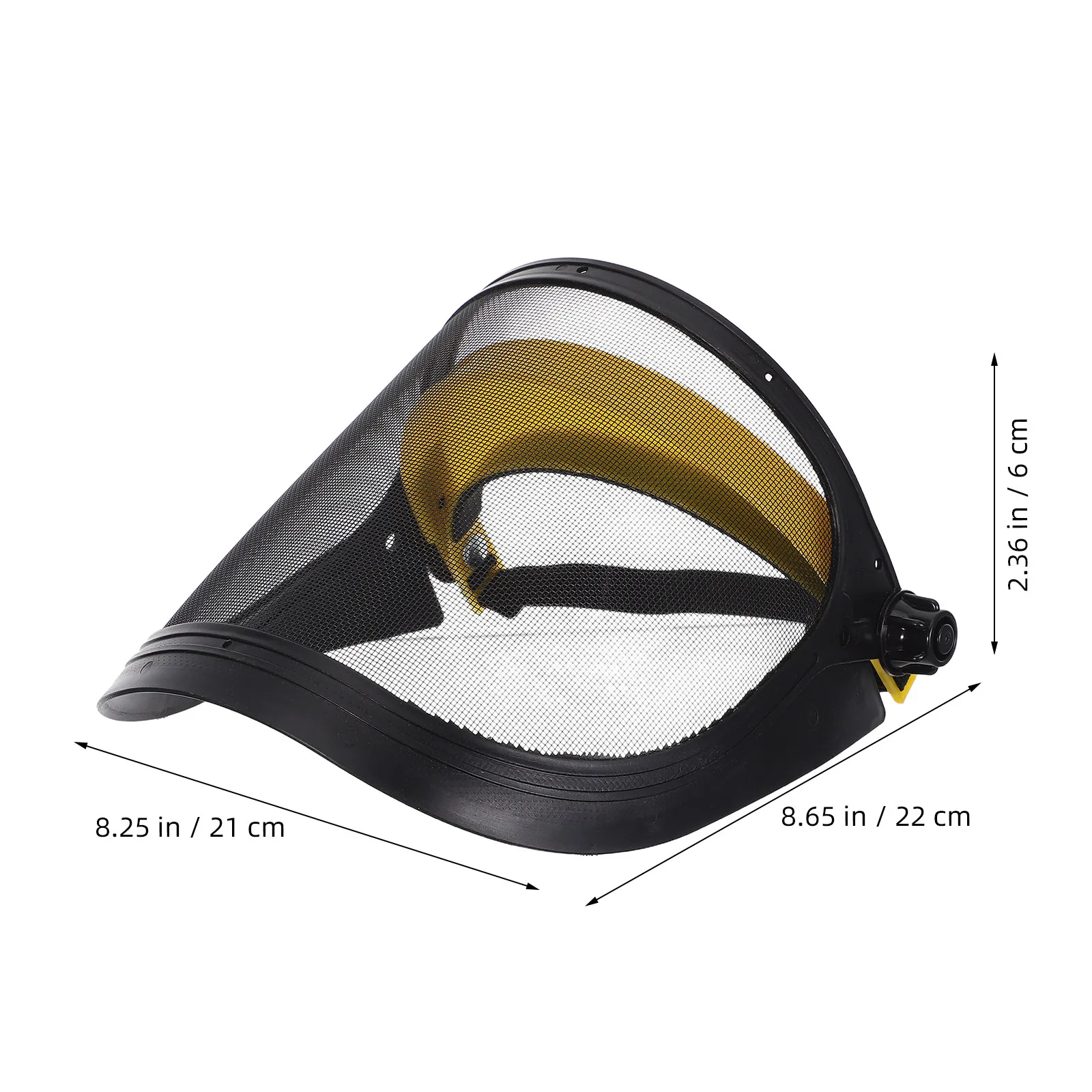 Mesh Face Mask Protective Shield for Lawn Mower Yard Work Yellow Breathable Gardening Safety Face Cover for Flying Debris and