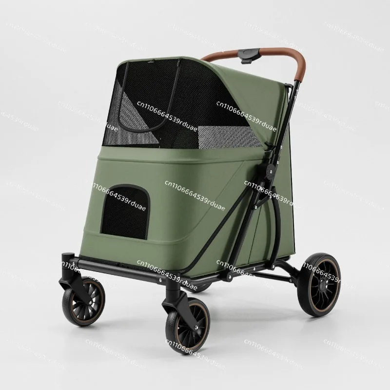 Large pet cart Medium dog Large dog trolley Lightweight foldable One-click to close the car and go out