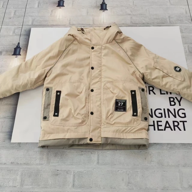 

Зимнее новое модное корейское мужское повседневное хлопковое пальто с капюшоном, теплое универсальное пальто свободного покроя из полиэфирного волокна