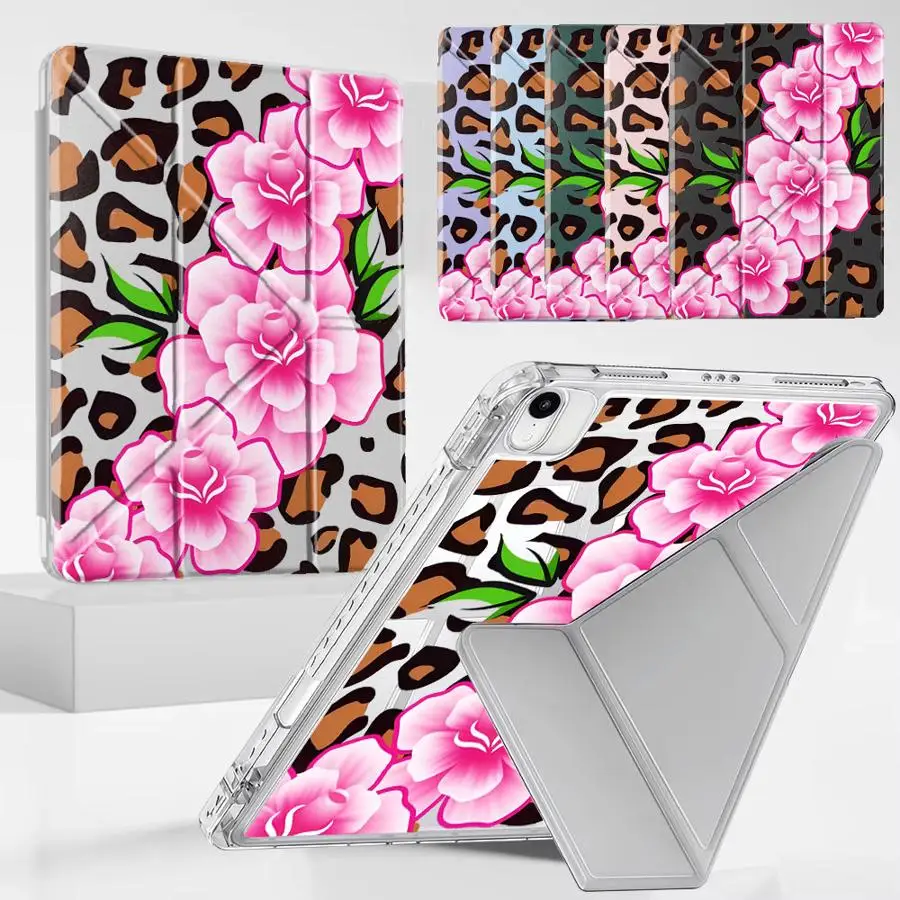 Tablet Case For iPad Pro 2025 Air 4 5 M3 M2 1 2 M4 11inch Pro 11th 10th 9th 8th 7th 12.9inch Mini 6 7 Y-Fold Holder Cover