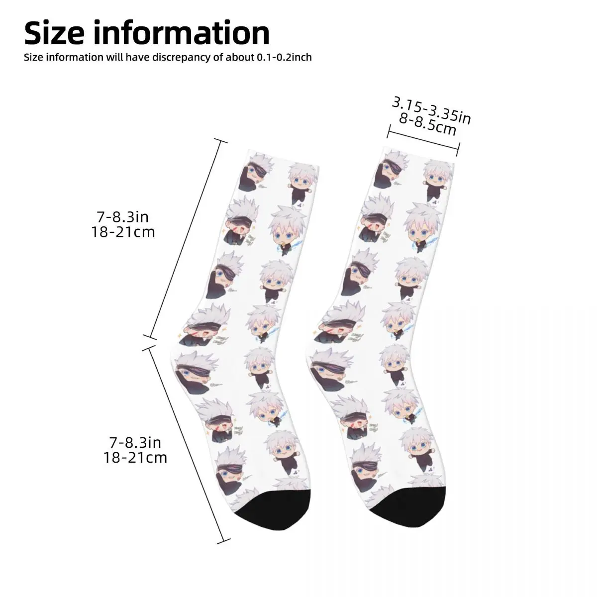 Funny Crazy Sock for Men Women Gojo Satoru Round neck Socks Cycling Novelty Spring Summer Autumn Winter Stockings Gift