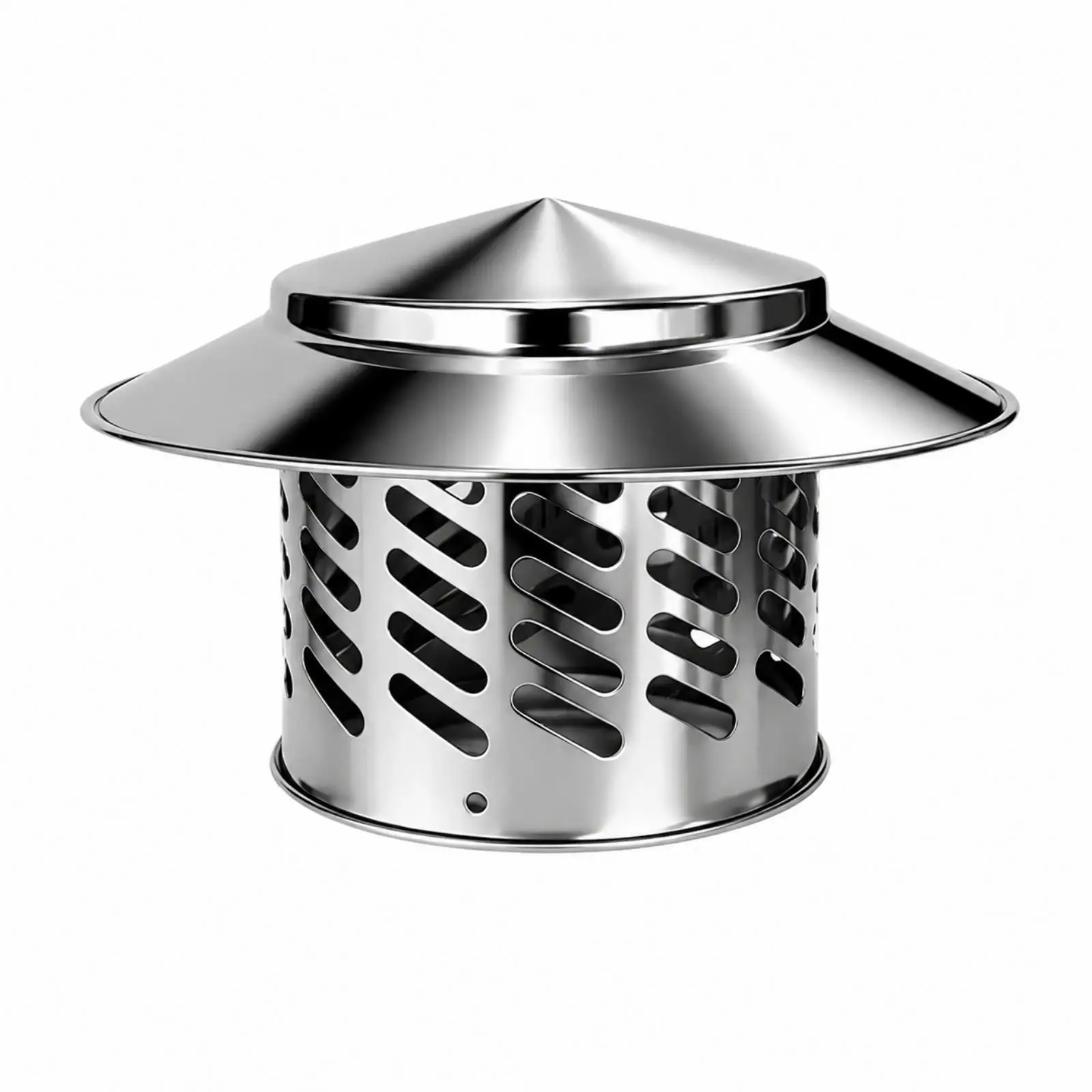 Stainless Steel Chimney Rain Cover Weather-Resistant 18/8 Stainless Steel Stainless Steel Chimney Cap Rainproof for Basement