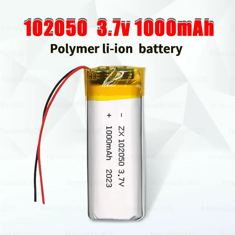 1-10pcs 102050 3.7V Li Po Battery 1000mAh Polymer Rechargeable Lithium Batteries for GPS Navigator DVD Speaker Beauty Equipment