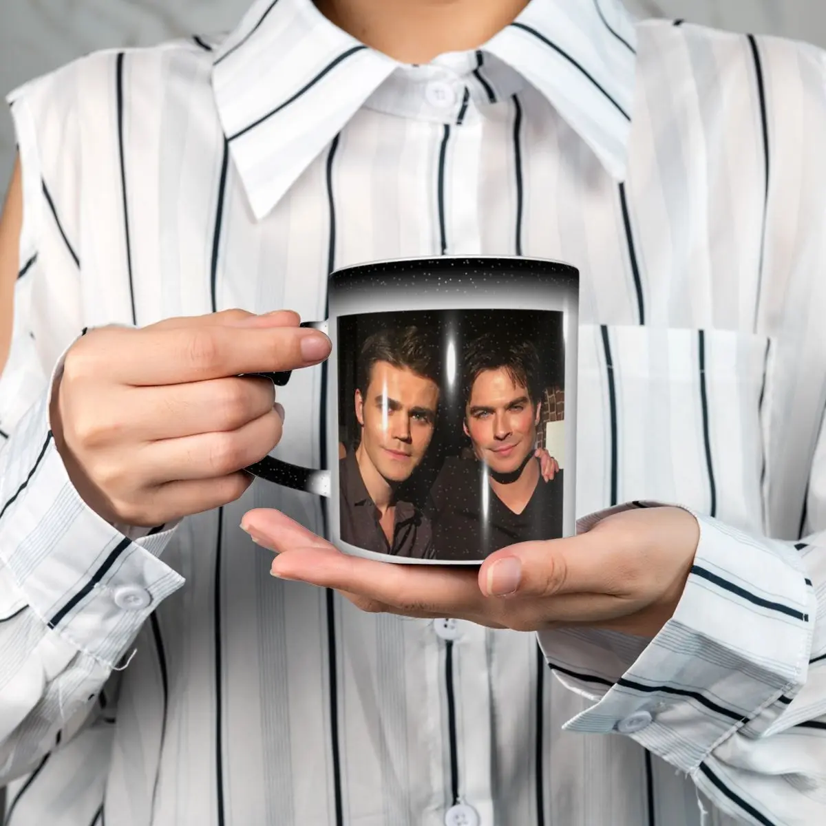 Damon Salvatore Vampire Diaries Movie Mug Funny Ceramic Coffee Cups Tea Mugs Milk Cup Drinkware Gifts for Friends