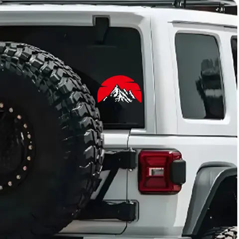 लाल सूर्य पर्वत कार स्टिकर वाटरप्रूफ बॉडी विंडशील्ड विंडो ट्रंक विनाइल रिफिट डीकल्स टिकाऊ सजावट ऑटो सहायक उपकरण के लिए 10 best sales विशेष बाइक स्टिकर - №2