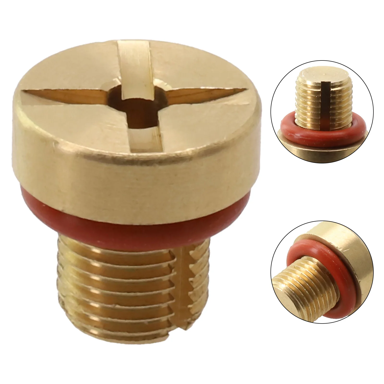 LR034624 Gold Color Water Pipe Thread Brass End Cap Solid Connector for Range Rover with 50L V8 Petrol Engine LR034624