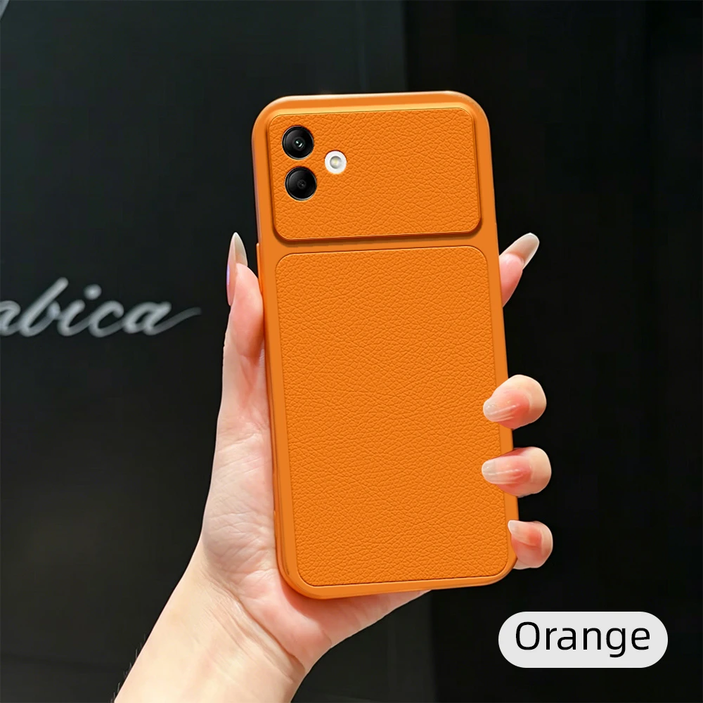 Phone Case For Samsung Galaxy A04 A04e M04 F04 A05 M05 F05 M13 Coque PU Lambskin Camera Protection Soft Back Cover
