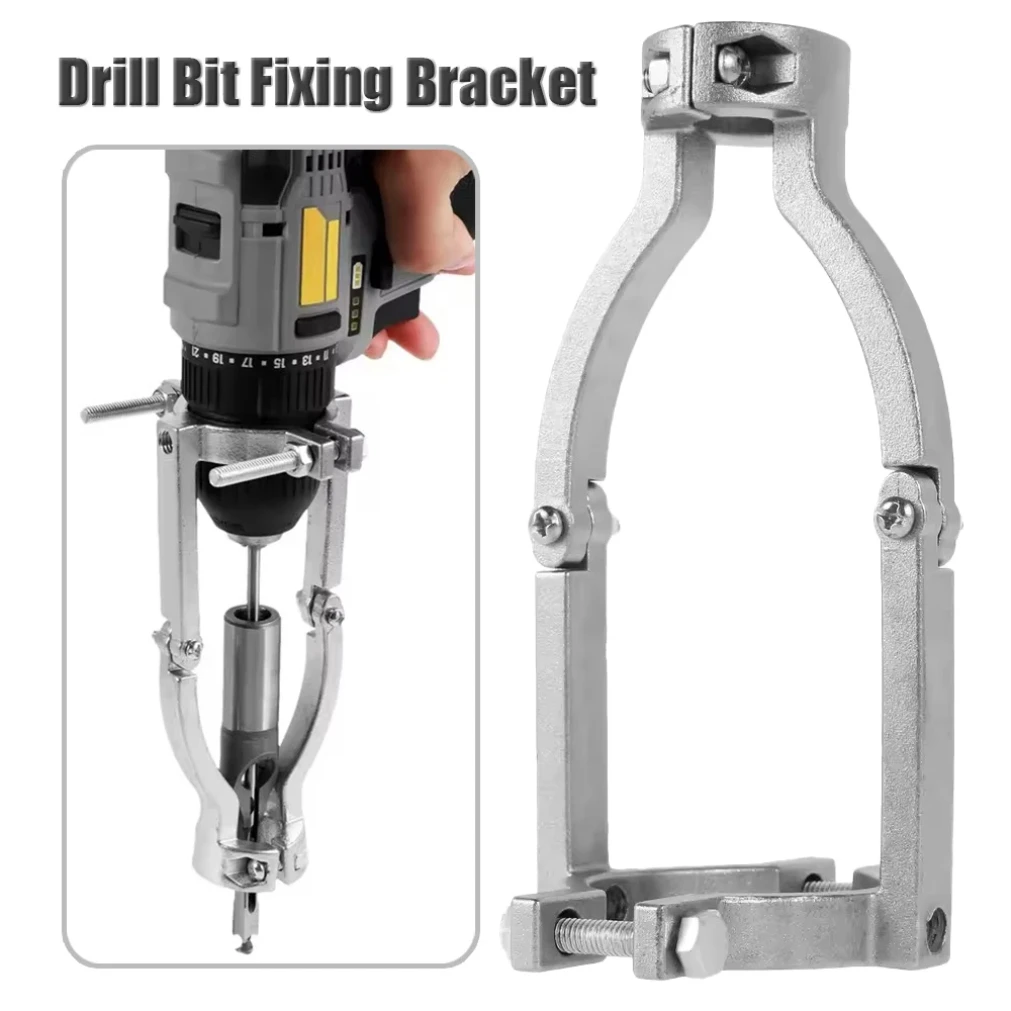 

Square Hole Drill Fixed Bracket Square Hole Drill Bit Adapter Woodworking Hole Saw Mortising Chisel for Hand Electric Drill