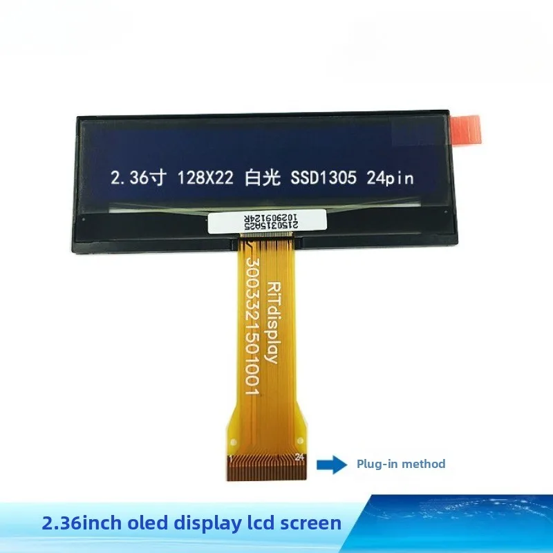 2.36 inch 128X22 white SSD1305OLED display 24pin plug 3003321501001