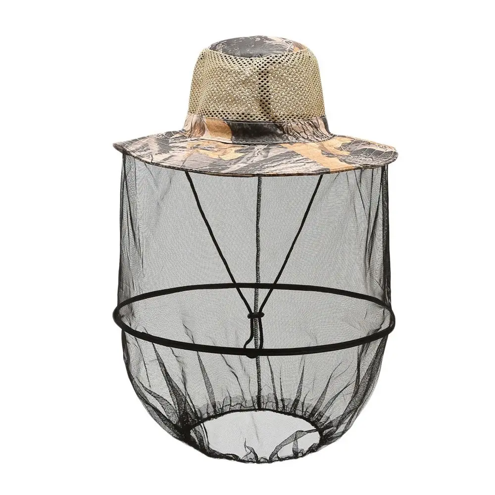Outdoor Sunscreen Mosquito Hat Foldable Casual Fishing Sun Cap Insect Bee Protection Hidden Net Mesh Insect Proof Cap