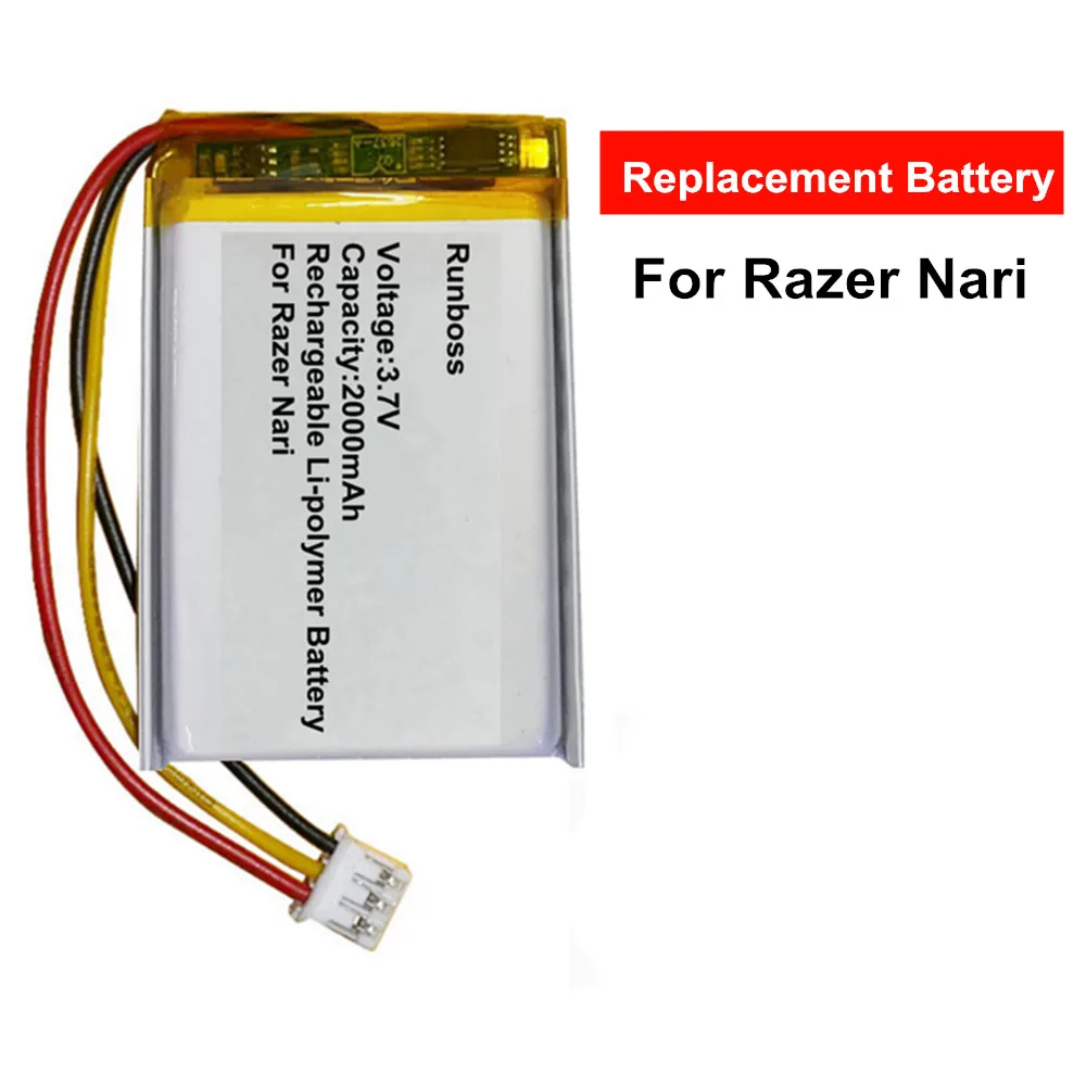 2000mAh Battery For Razer Nari Wireless Gaming Headset Headphone