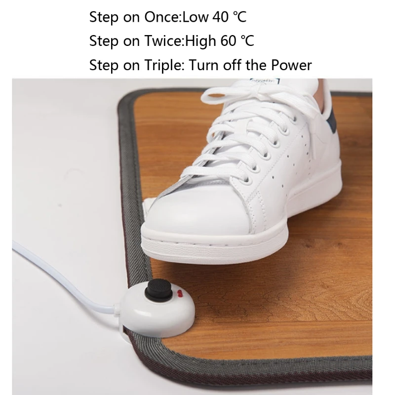 Зимняя электрическая грелка для ног, быстрый нагрев, грелка для пола, регулируемая грелка для ног под столом для женщин и