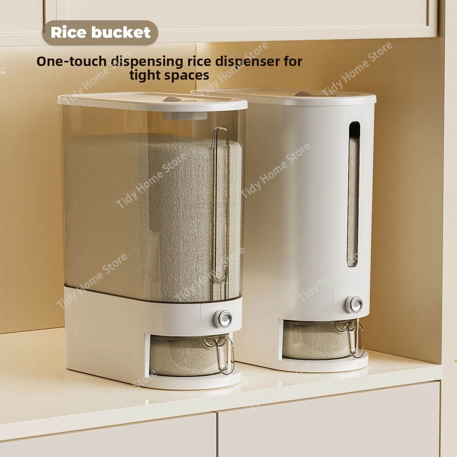 دلو أرز بلاستيكي جديد، دلو مختوم مقاوم للحشرات والرطوبة، جرة أرز، خزان تخزين الدقيق، صندوق تخزين الحبوب الخشنة