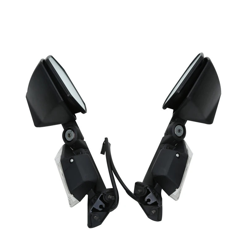 Motorcycle Side Rear View Mirrors Turn Signal For Kawasaki Ninja ZX10R 2008-2010 ZX6R 2005-2008