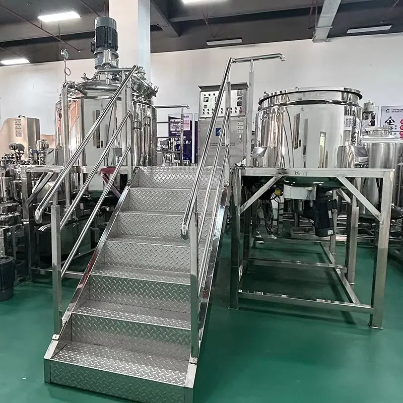 Customized Industrial Stainless Steel Vacuum Homogenizer Emulsifier High Output For Mayonnaise Skincare Cream Production
