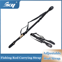 SKY Fishing Rod Backstraps Adjustable Strapping Helps Fix and Carry Rods Portable Multisection Fishing Rod Holder Elastic Straps