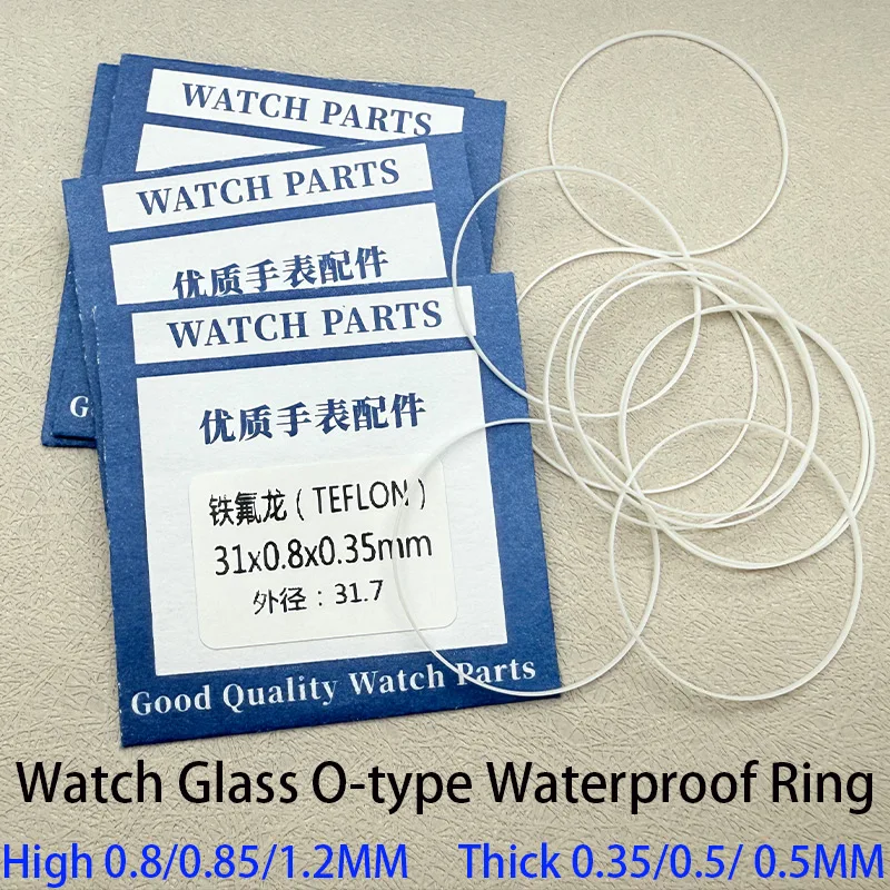Watch Glass Gasket Internal Diameter 25mm-36mm High 0.85mm Thick 0.5mm O Ring Watch Gasket NH35 Watch Parts Modification Replace