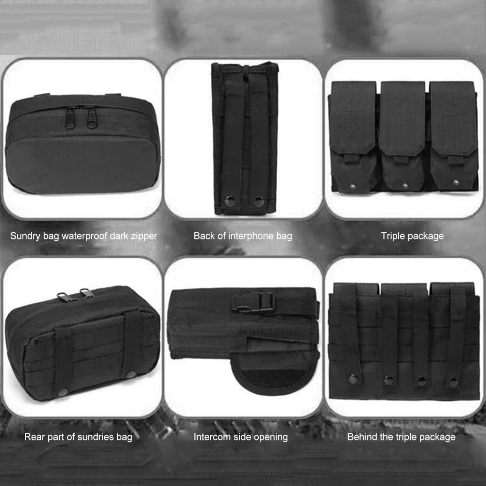 600D Nylon Tactical Vest MOLLE Military Army Style for Men And Women Outdoor Hunting Airsoft Accessory Body Armor Carrier view 5