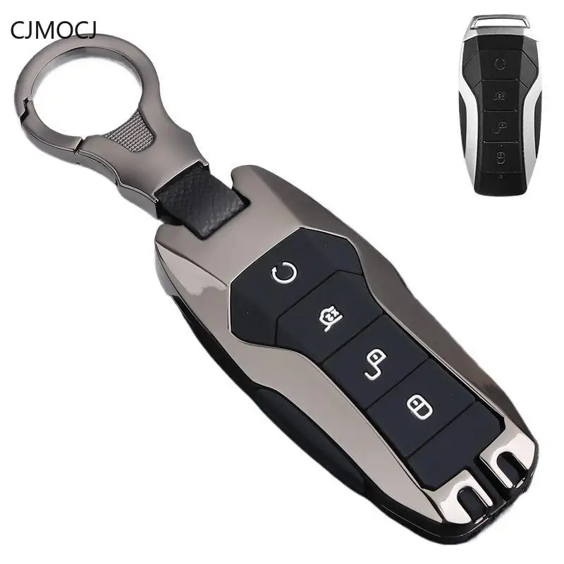 

Premium Zinc Alloy Key Cover for BYD Tang/Han EV Dolphin/Yuan DMI Versions - Protective Key Case Keybag Keychain