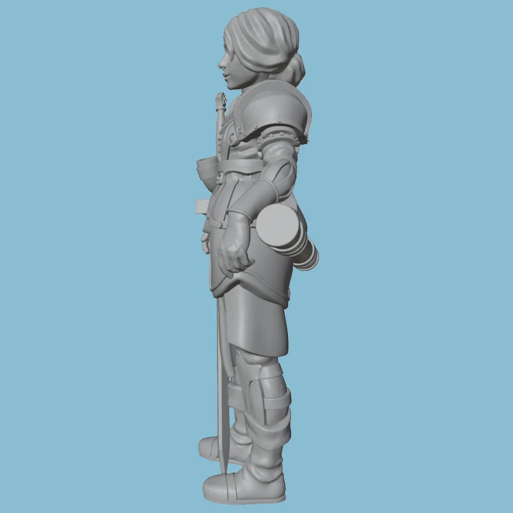 Miniatura guerrero ranger en resina sin pintar para juegos de rol - imagen 3