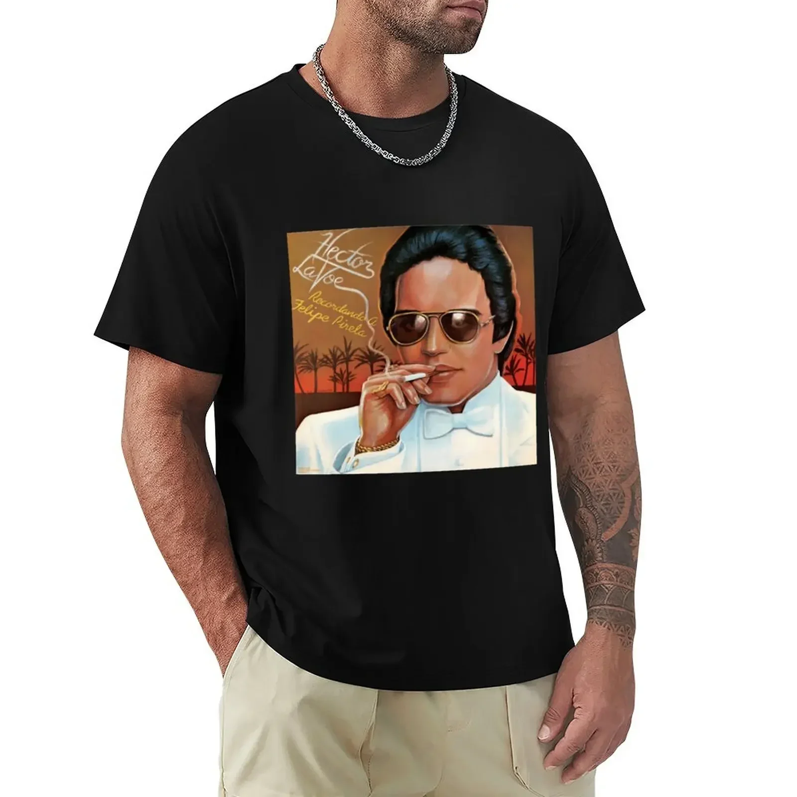 Hector Lavoe- Pic Graphic \t T-shirt vintage sweat t shirts for men