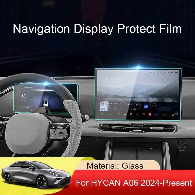 

Car GPS Navigation Screen Protect Tempered Film Auto Dashboard Display Sticker For HYCAN A06 2024-Present Interior Accessories