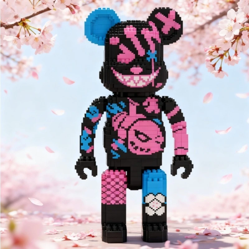 Bestseller Fluid Art Bär Bausteine Kawaii Bär Halb Anatomie Bär Ziegel Figur Modell Mini Ziegel Spielzeug für Geburtstag Geschenk