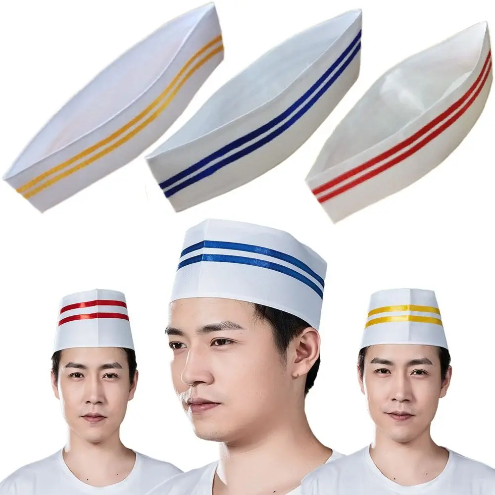 Headwear Chef Hat Men&Women Catering Waiter Hat Flat Cap Boat Caps Cook Cap Cooking Hat Restaurant Canteen Bakery Kitchen