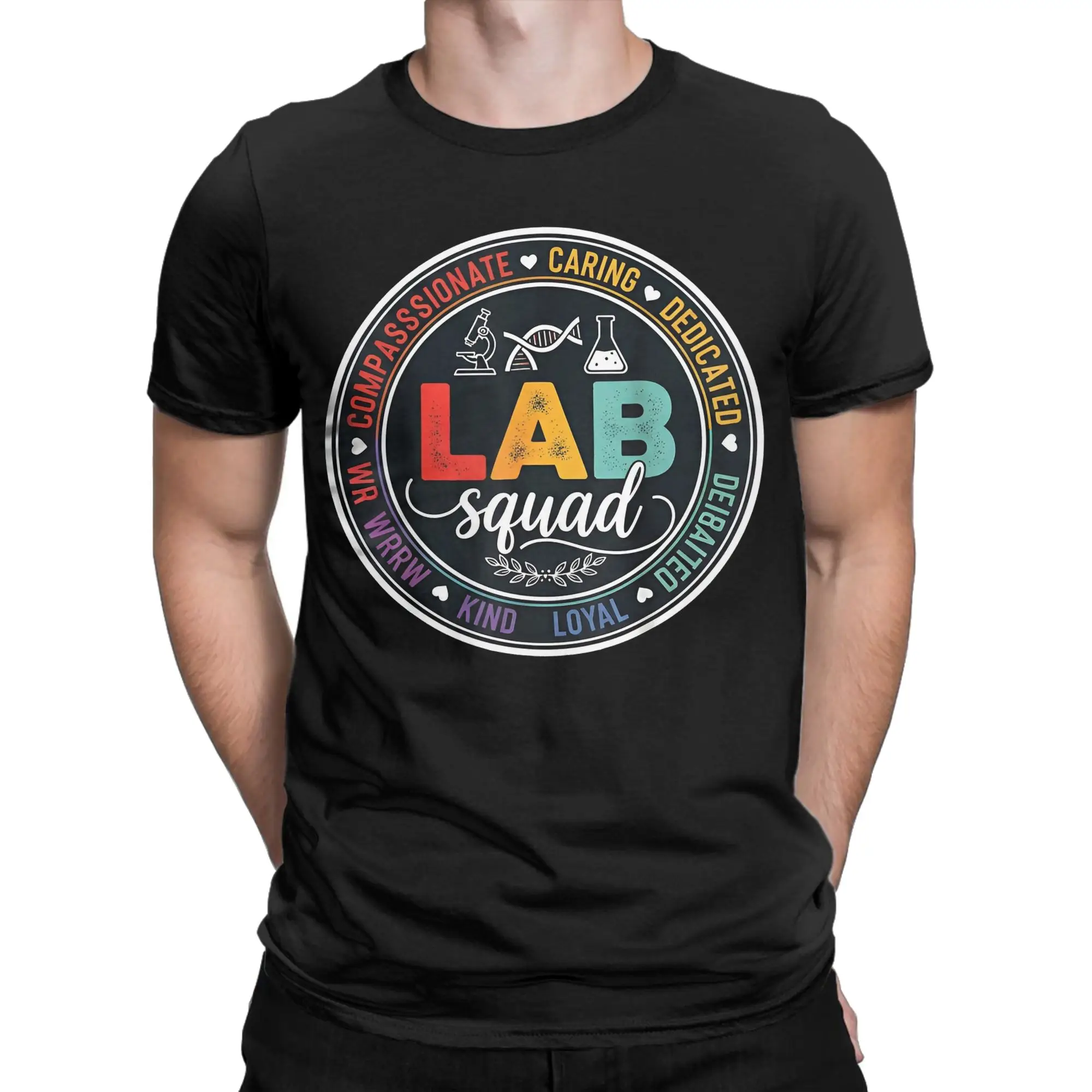 2026 Lab Week Medical Lab Technician T Shirts Men's  100% Cotton Leisure T-Shirts Crew Neck  Tee Shirt Short Sleeve Tops Party