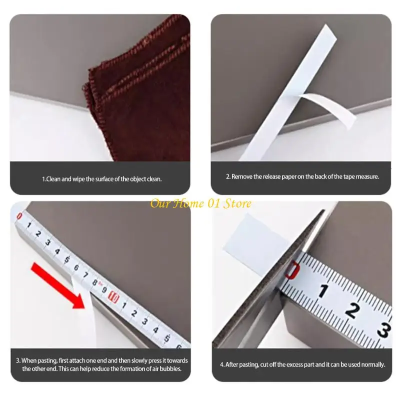 M4YC High Precisions Adhesive Measuring Tape Carbon Steel Miter Track Tape Measure for Accurate Measurements