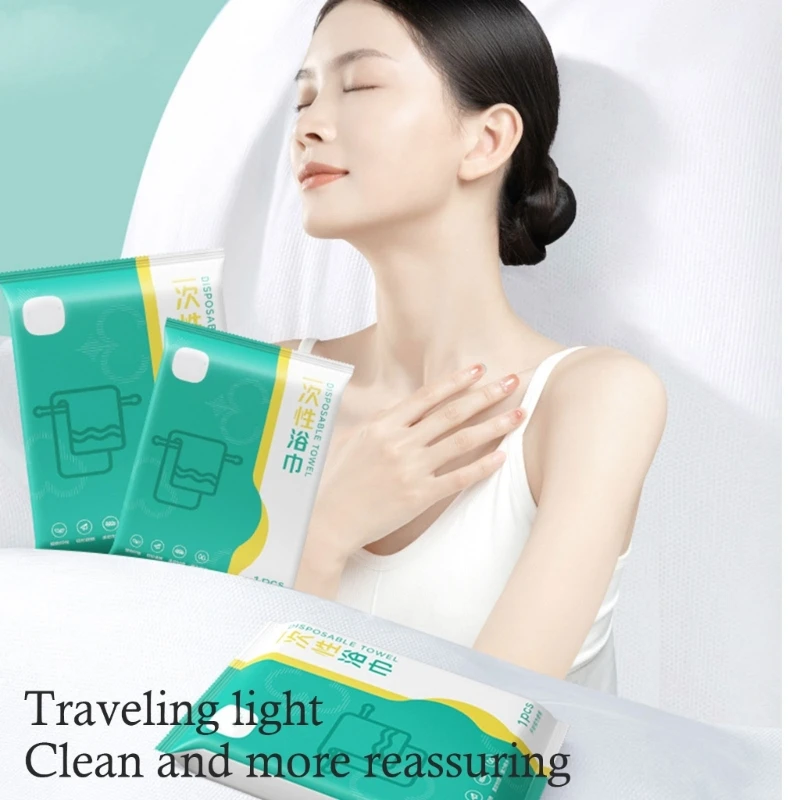 E06B Toalha banho descartável Travel Compact Essential Rápido Decado Decado Decro