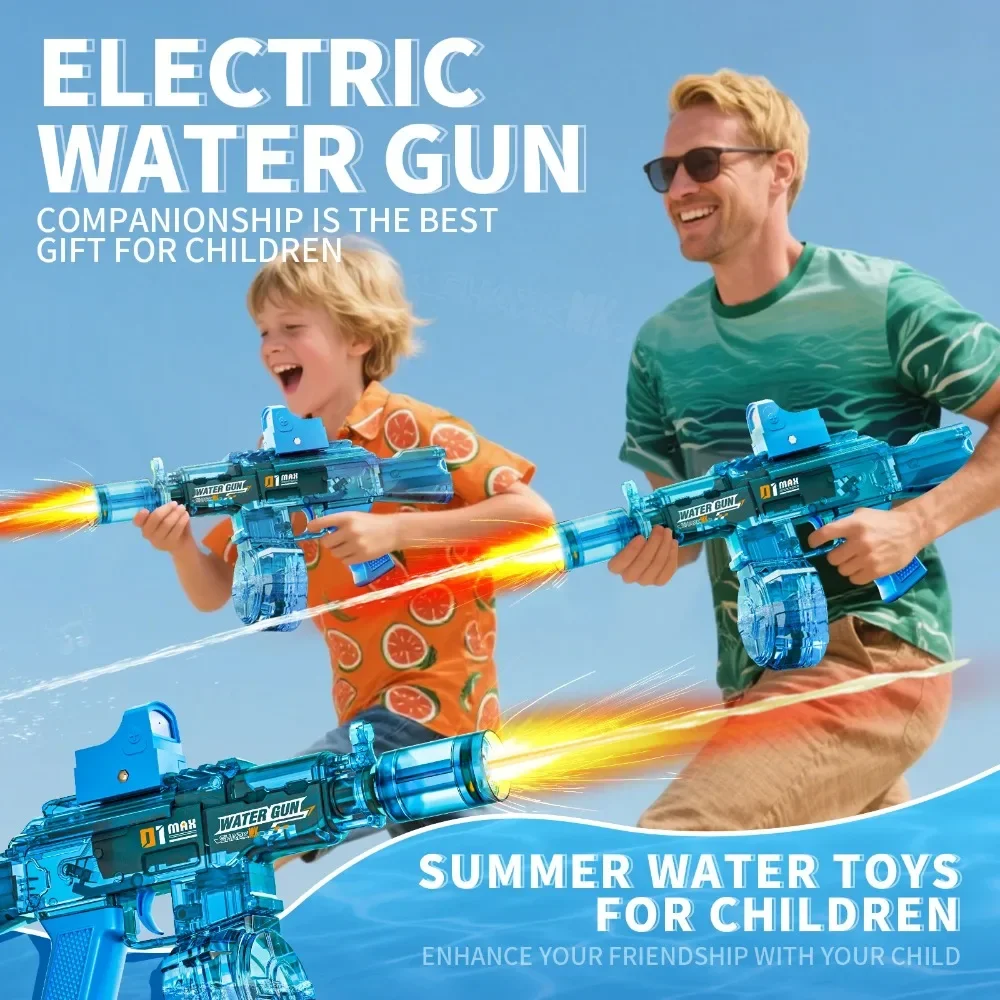 Pistolet à eau électrique AK47, jouet d'été, pistolet à eau entièrement automatique, jeu de piscine de plage en plein air pour enfants