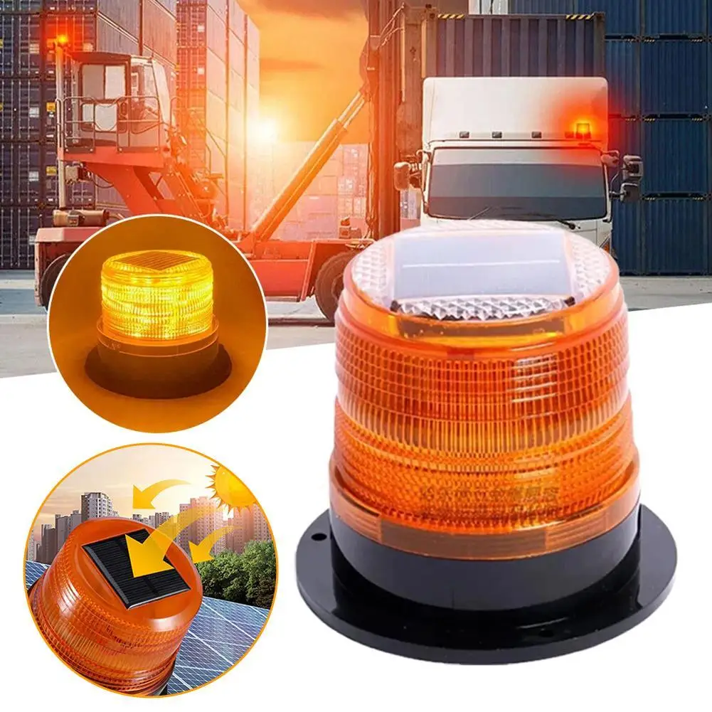 

Night LED Solar Warning Light Flashing Light Magnetic Suction Car Mounted Flashing Light Booth Marine Flashing Signal Light
