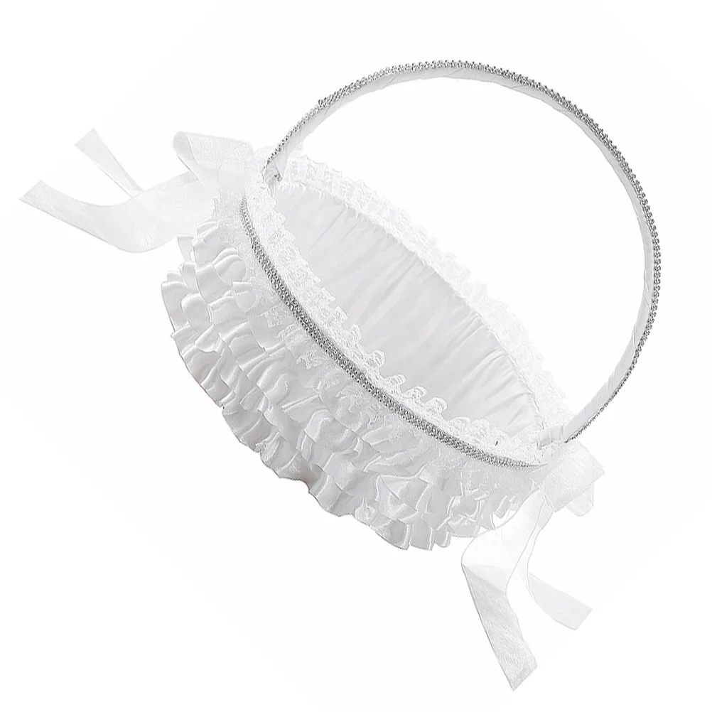 

Wedding Flower Basket Lace Petal Basket Essential for Wedding Favors Anniversary Engagement Party