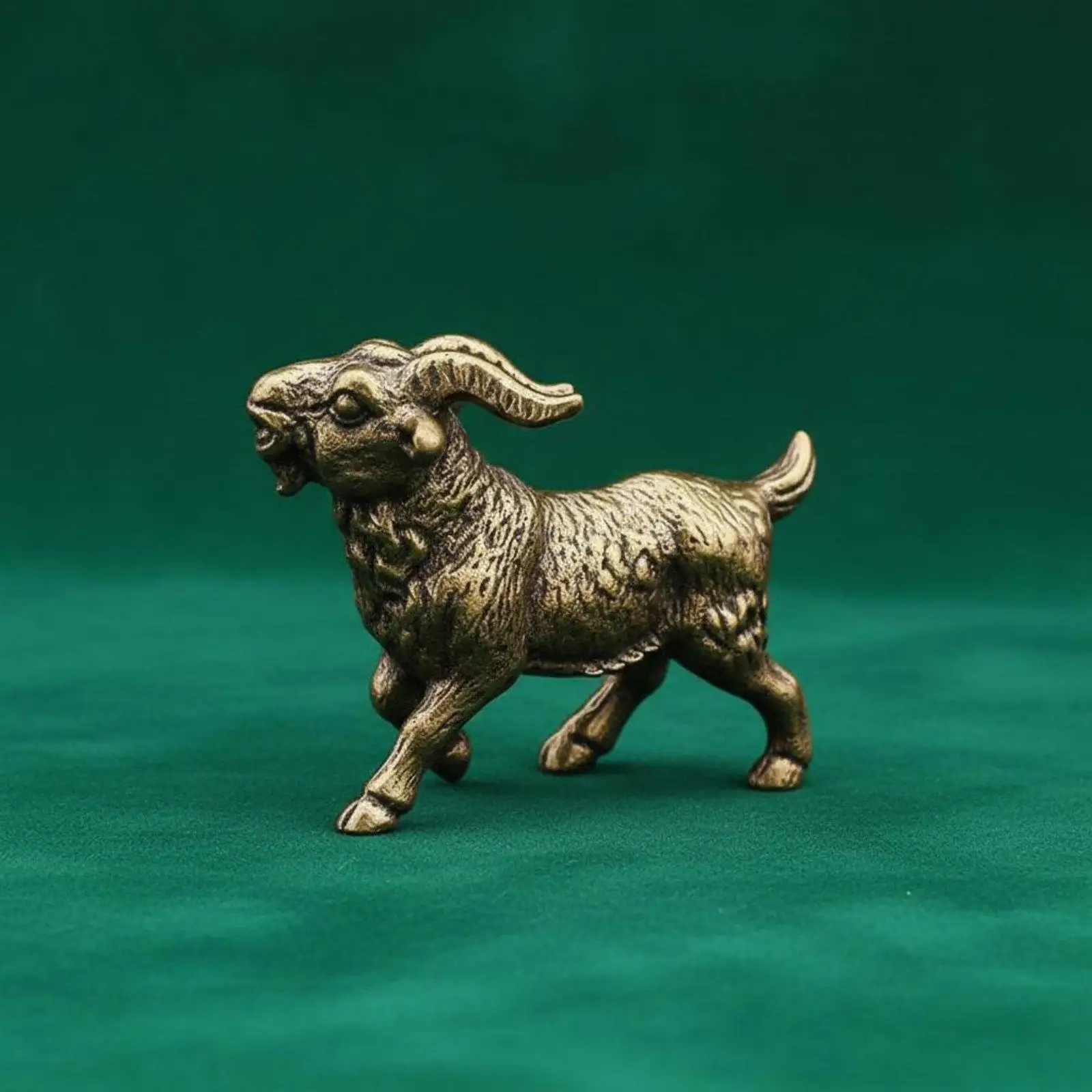 Brass Zodiac Figurine Rich Finish Copper Astrological Animal Ornament Brass Figurine for Family Gift