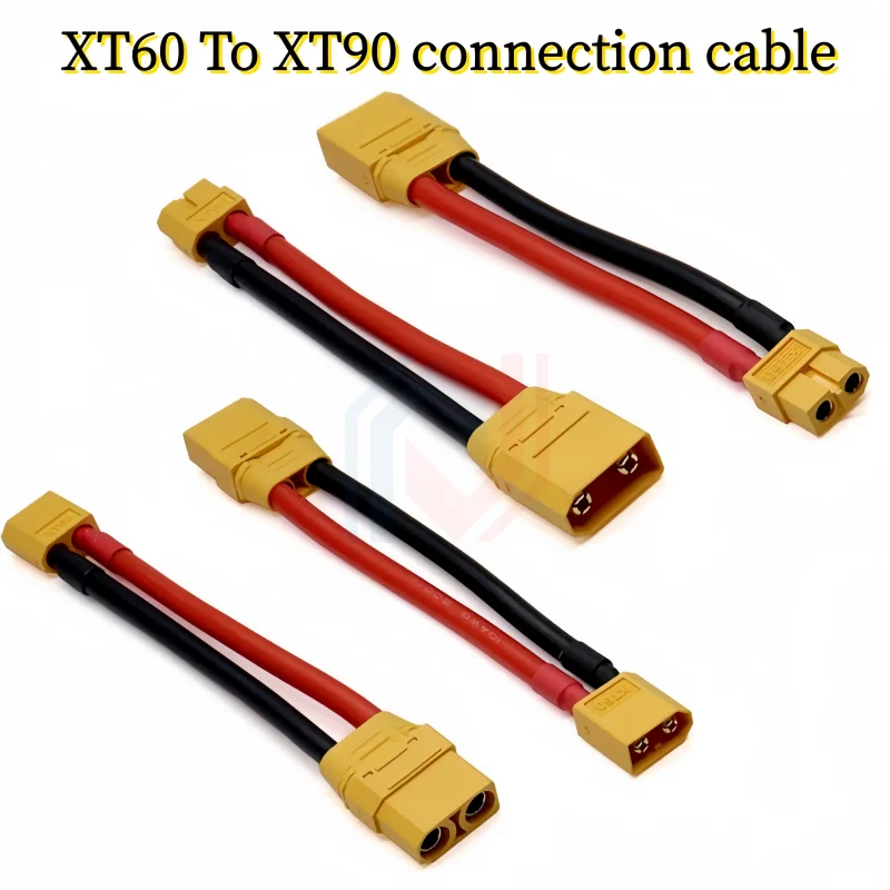 XT90 to XT60 Connection Cable Male-To-Female Adapter Wire 10AWG Silicone Wire Model Aircraft Power Charger