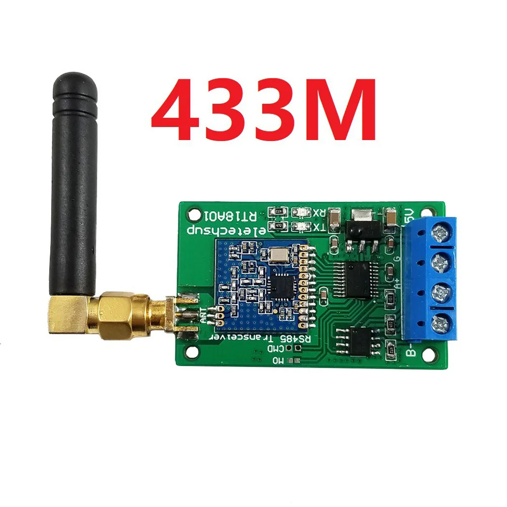 RS485 Transceiver Wireless Repeater RT18A01 485 Master-slave Control 433M 868M FSK Uhf Module for PTZ Camera PLC Modbus RTU 2PCS