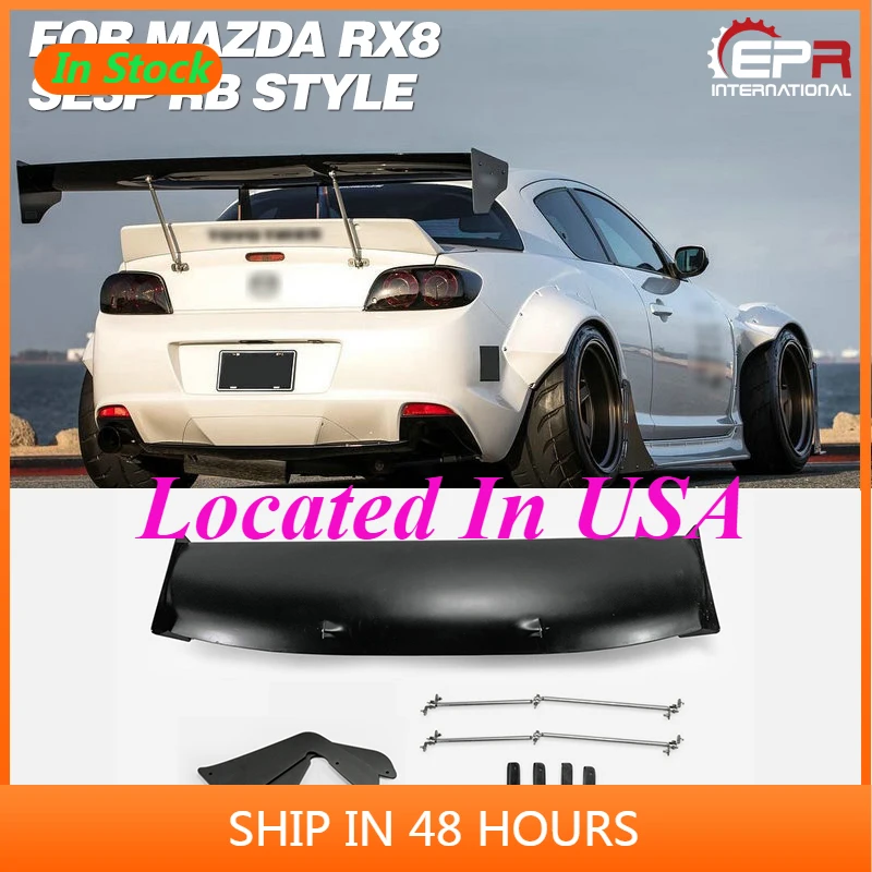 

Car Accessories For Mazda RX8 SE3P ROB Style FRP Fiber Glass Rear GT Spoiler Fiberglass Trunk Wing With Accessories Tuning Kit