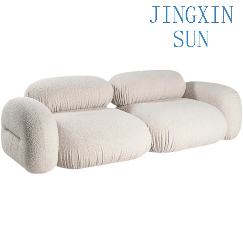 Wabi-sabi wind cashmere tofu module, design splicing cloud sofa