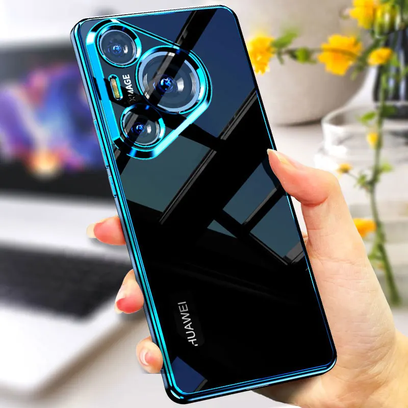 Pura70 5Gกรณีใหม่, clear SoftสําหรับHuawei Pura 70 Pro Plus Ultra Nova12 SE Honor 200X60 Pro Magic6 Liteชุบโทรศัพท์กรณี