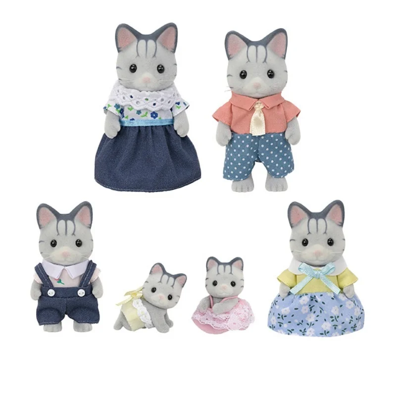 

2024 New Forest Family Fisher Family Of Cats Set A Et Anime Girl Pvc Figures Toy Figurine Room Decoration Birthday Girl Gift Toy