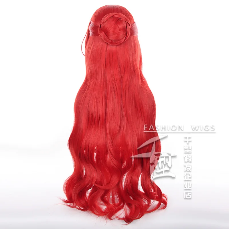 Perruque Cosplay Himeko Game Honkai Star Rail, Perruque Himeko, Perruques Synthétiques Courbées Rouges, Degré de Chaleur