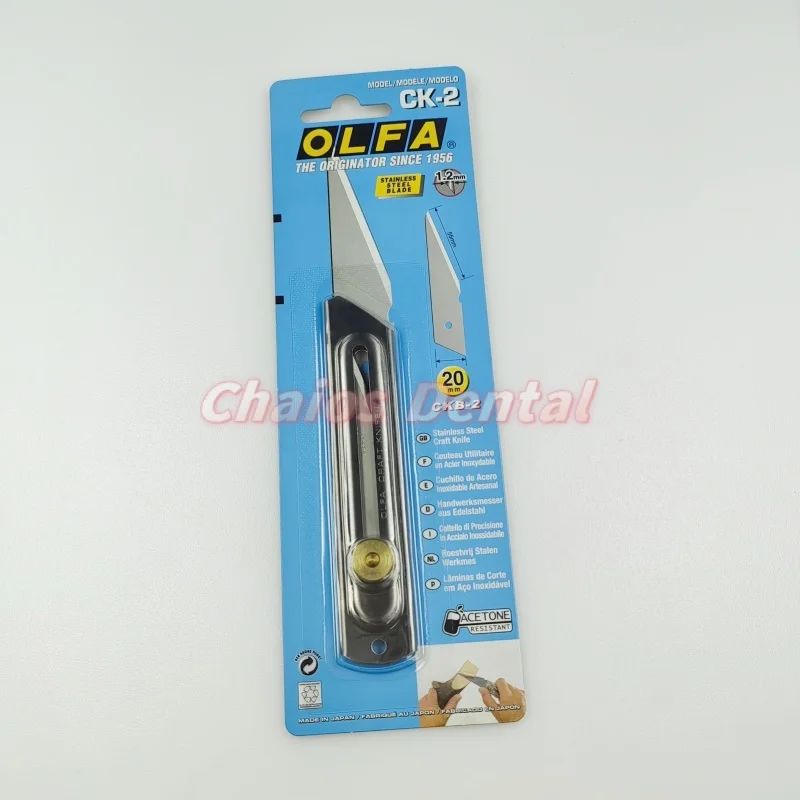 OLFA CK-2 Japan Multi-functional Dental Plaster Carving Knife Red Paste Dressing Knife Denture Mechanic's Wax Carving Knife