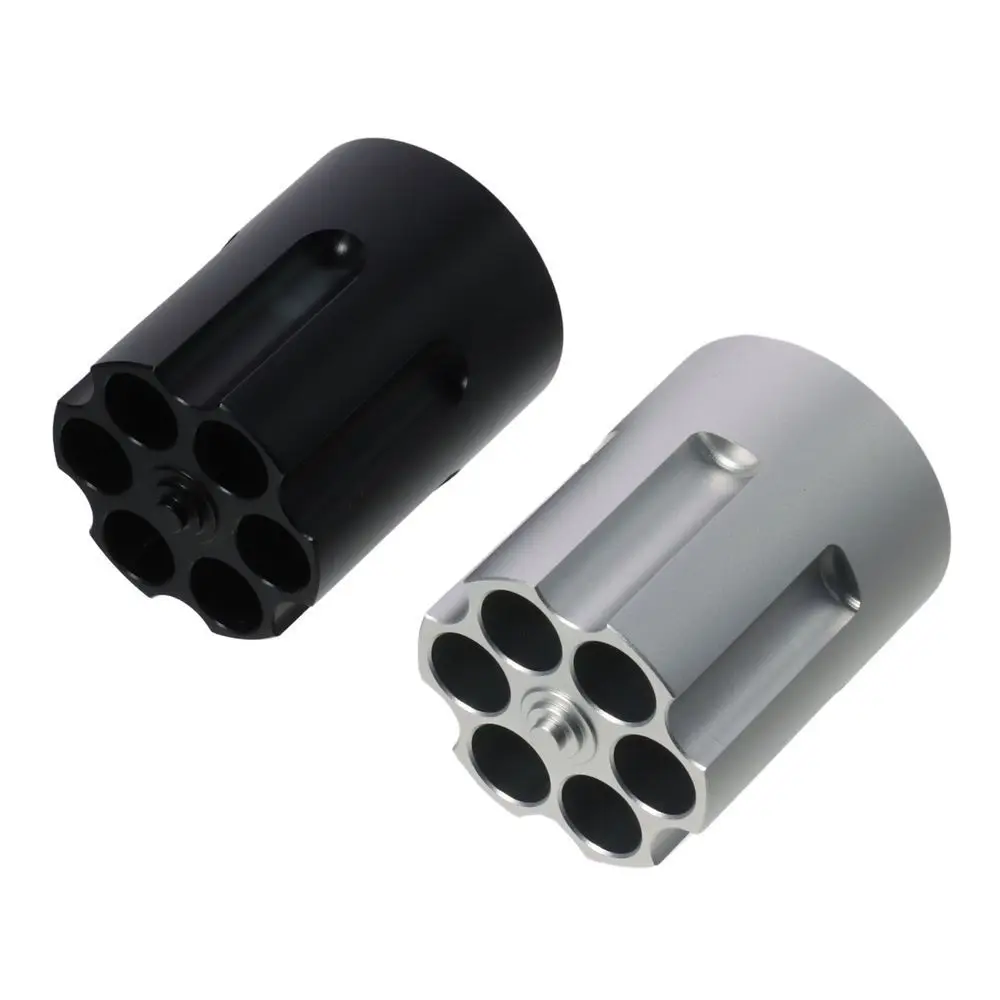 Imagem -05 - Non-slip Revolver Barrel Pen Holder Suporte de Lápis de Alumínio Gun Cylinder Desk Pen Holder Desk Supplies Holders Decoração