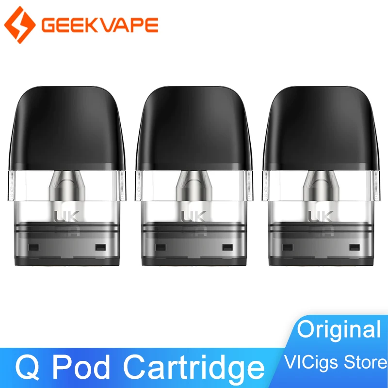 خرطوشة جراب Geekvape-Q للسجائر الإلكترونية ، 2 مللي ، تعبئة علوية ، 0.6ohm ، 0.8ohm ، لفائف 1.2ohm ، Sonder Q ، Wenax ، الأصلي