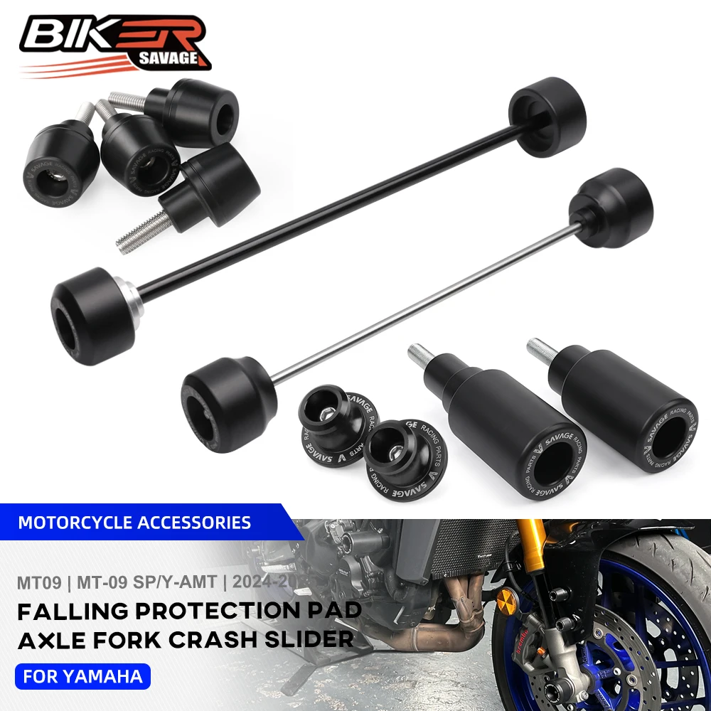 

MT09 Frame Crash Slider For Yamaha MT-09 MT09 SP Y-AMT Rear Front Wheel Axle Fork Crash Sliders Front Fender Guard Bolt Screw