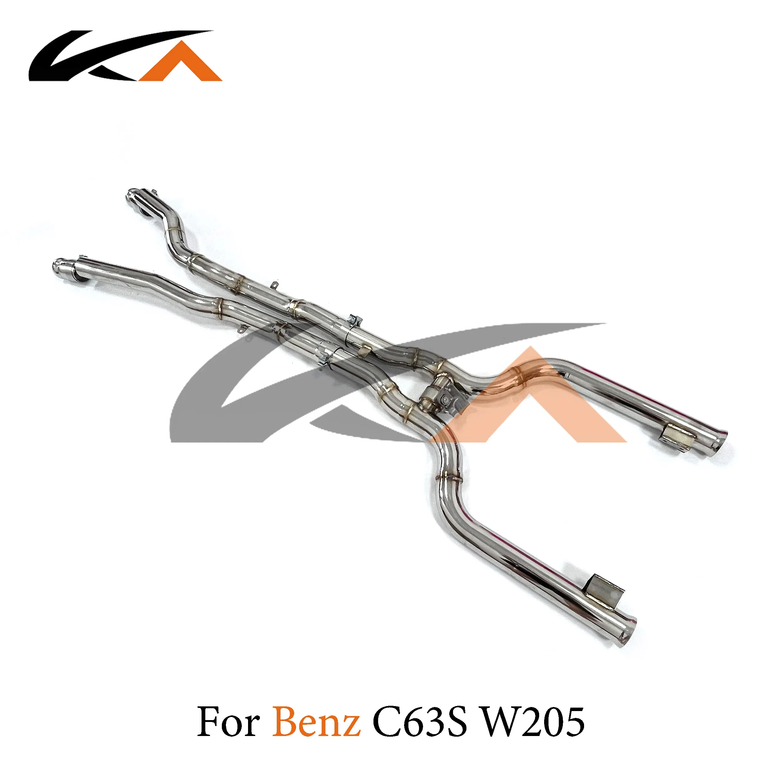 KA Tuning exhaust system steel mid pipe for Mercedes-Benz AMG C63 C63S C205 4.0T performance auto parts with x-pipe