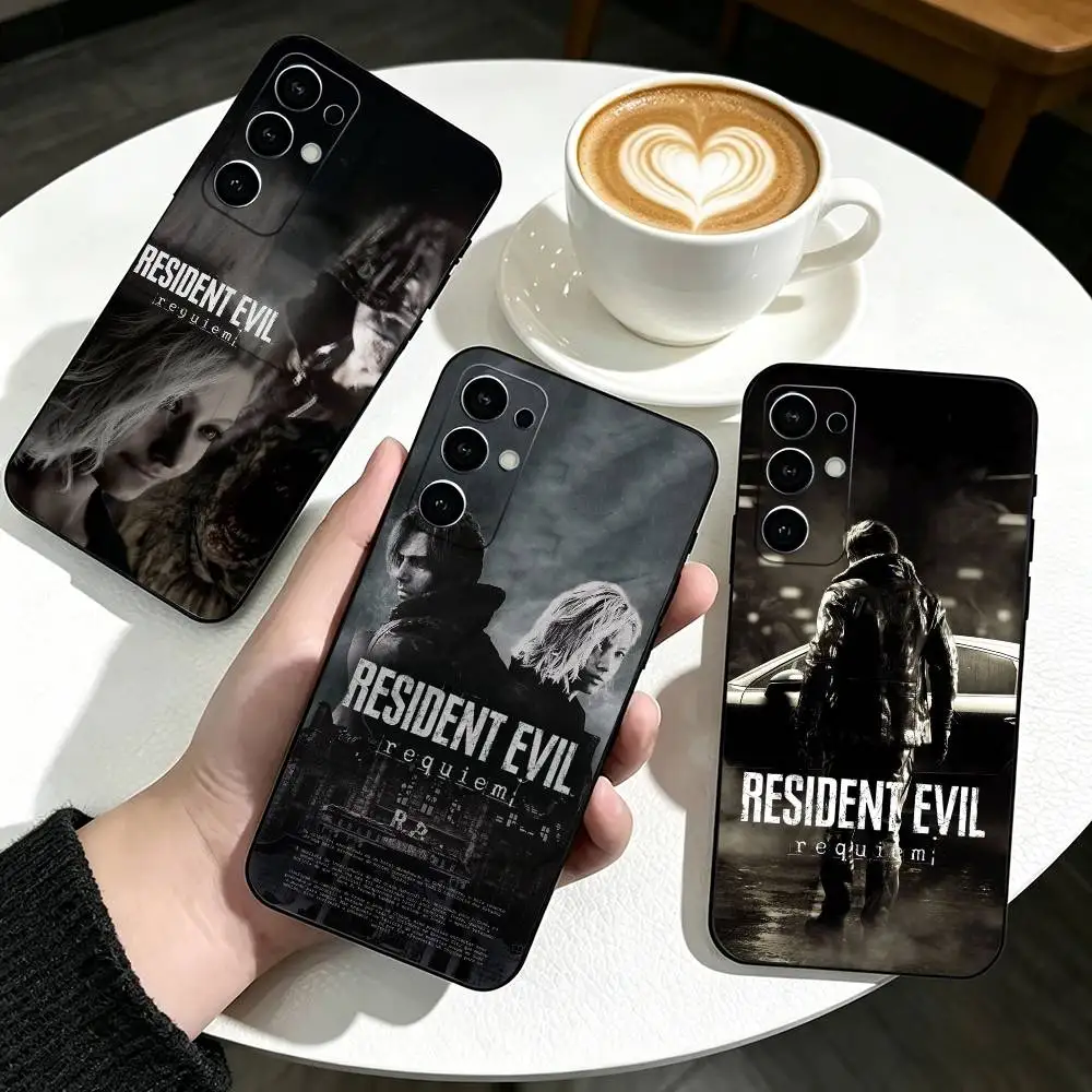 New game Resident-t Evil RequiemS Phone Case Black Silicone Soft For Samsung S25,S24,S21,S22,S23,S30,Ultra,S20,Plus,Fe,Lite