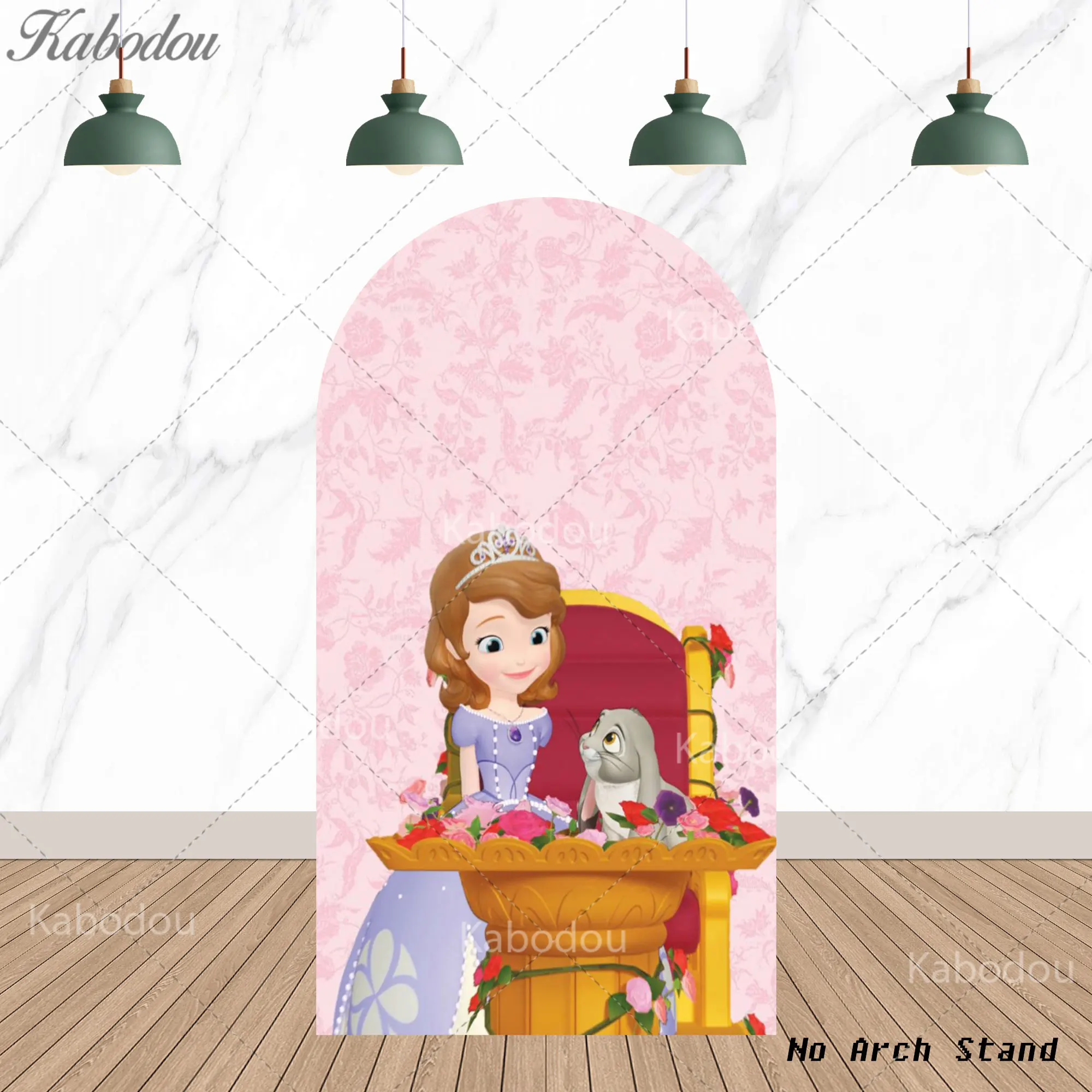 The Sofia First Backdrop Arch Cover Girls Birthday Party Banner Decoration Baby Shower Child Photography Background Studio Props